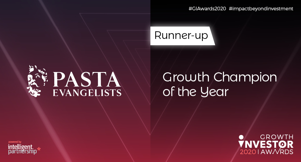 GIAwards's tweet photo. Well done to @pastaevangelist, our Runner Up in the Growth Champion of the Year category 🎉🎊👏

#GIAwards2020 #impactbeyondinvestment #growthcapitalatwork https://t.co/6tsVoLrw9Q