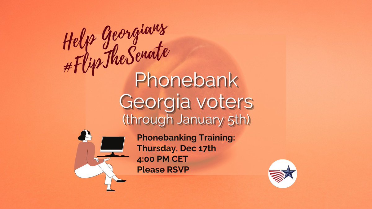 DemsAbroadFR's tweet photo. We need your help! Join Democrats Abroad to call voters in 🍑 Georgia!
Come to our info session on Thursday, December 17th to learn about our phone banking campaign to voters on Georgia.
RSVP here 👉 https://t.co/XCV4jE341s.
#ReachaPeach https://t.co/u07lJMm5EJ