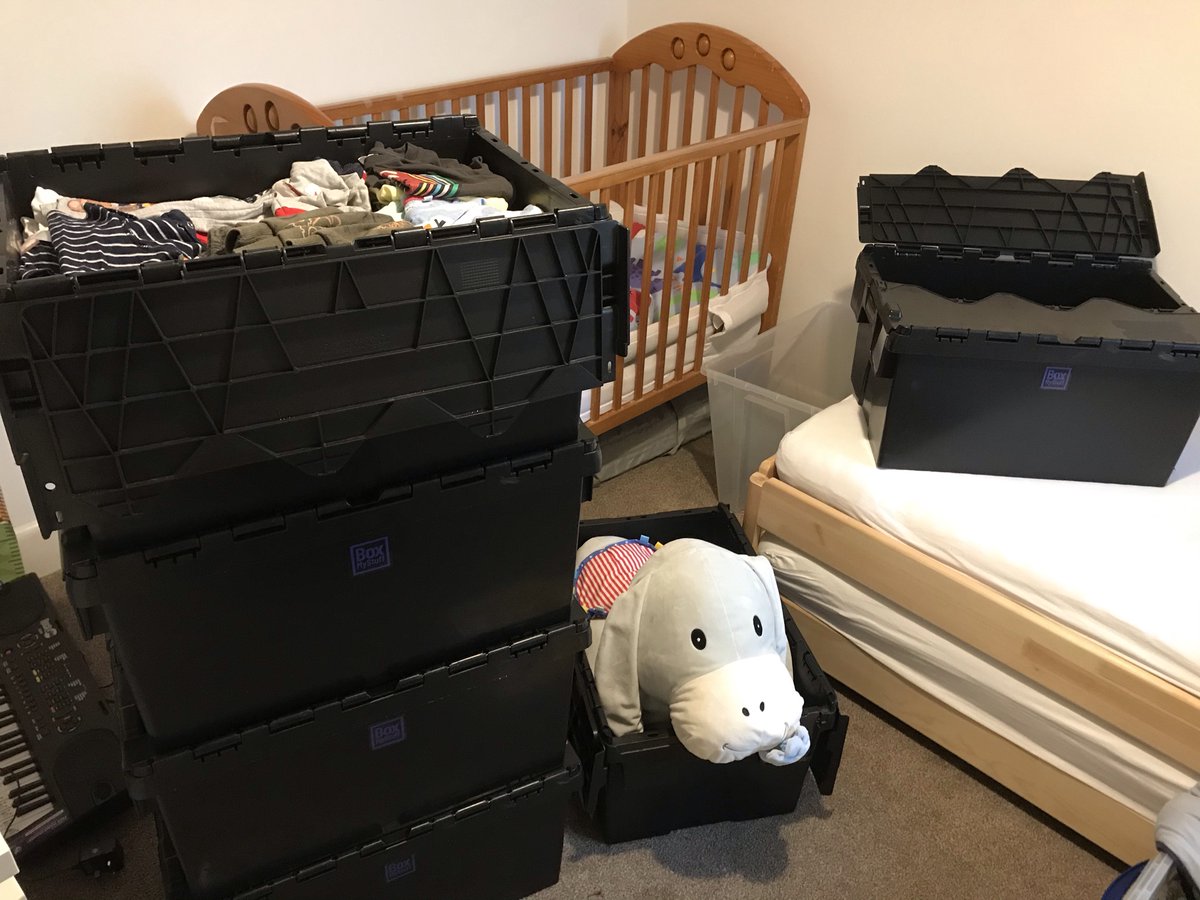 BoxMyStuff's tweet image. It's surprising how much our boxes fit and they make the packing process so much easier with no tape and scissors required. This whole nursery fit into just 5 boxes which included all the little ones clothes and toys. 

#packing #movehouse #BoxMyStuff