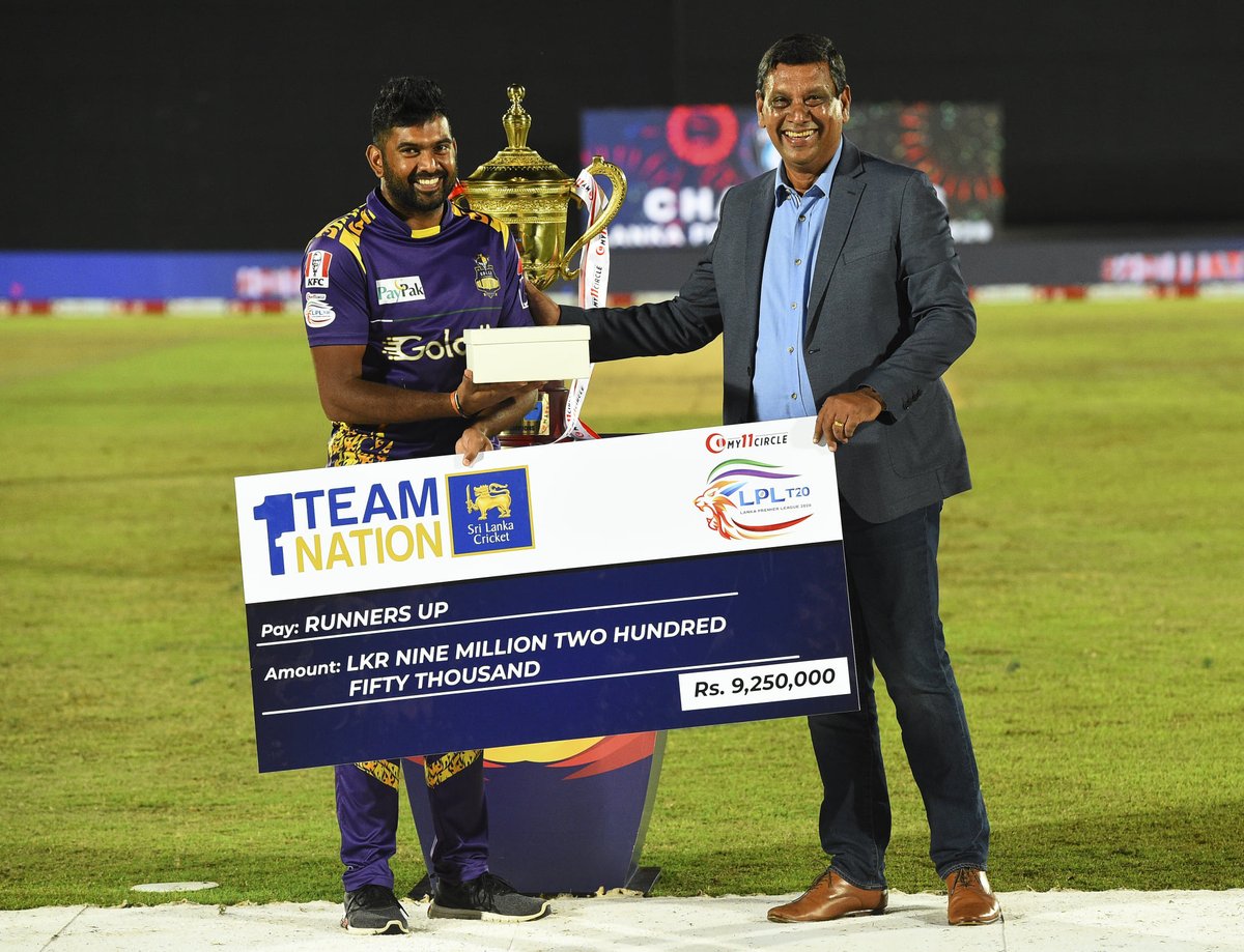 wahabspeak's tweet photo. #LPL2020 Player Of The Tournament: Wanindu Hasranga
Emerging Player of The Tournament: Dhananjaya Lakshan
Man Of The Match of Final: Shoaib Malik
Fair Play Award: #DambullaViking
Runners Up: #GalleGladiators
Champions: #JaffnaStallions
#wintogether #GGvJS #LPL2020Final https://t.co/YTsAnSgHH4