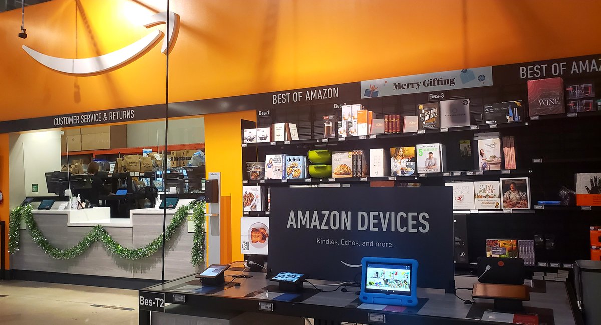 You will also notice the tie-in to the broader Amazon ecosystem. You can shop for Amazon devices, make returns at the customer service desk or pick up purchases at the Amazon lockers.  #Alexa  #Amazon  #technology