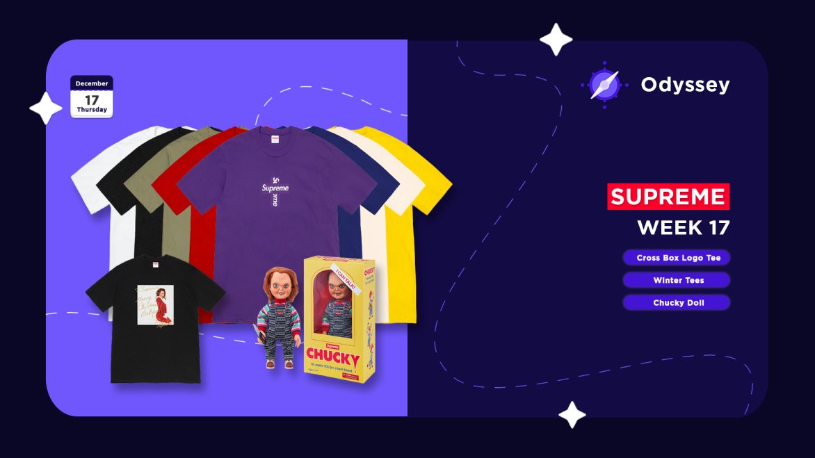 OdysseyIO's tweet photo. Odyssey members are ready for tomorrow's Supreme drop, thanks to our specalized guides, predictions &amp; tools! 🛠️ 

If you're interested in having the chance to join us, make sure you visit our pinned tweet &amp; fill out the waiting list! 📌 https://t.co/ZVXh6RpxOb