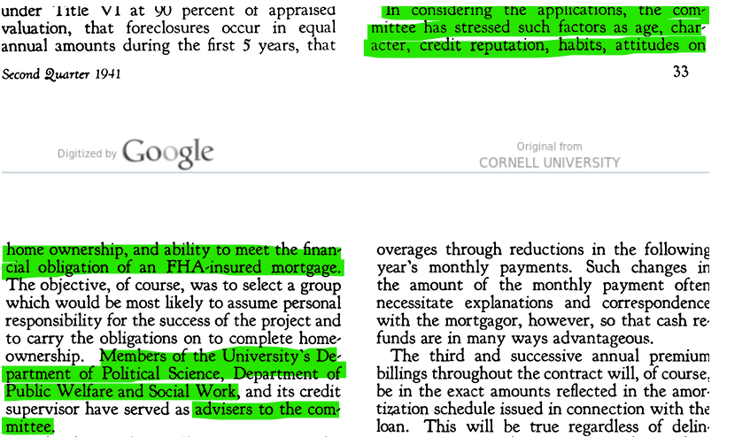 In UNC's case, the mix of seemingly good intentions with white supremacy is interesting. Helping Black workers get better homes was alright. Those folks living in the same neighborhood, though, was unimaginable. 9/10