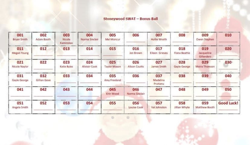 Fancy winning £200?

For £10, comment on this post with your ‘Bonus Ball’ number choice and the winner will be announced following the Lotto draw on Saturday 19th December!

£10 payable by bank transfer (PM for details) or to our PayPal account: pcstoneywood@aberdeen.npfs.org.uk