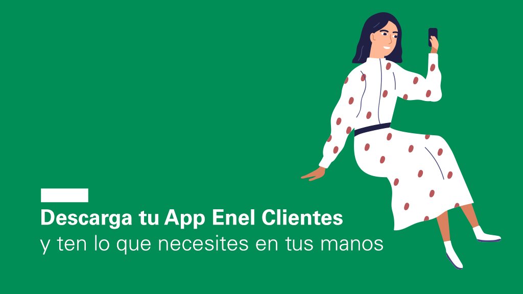 Enel_Informa_CL's tweet photo. Mucho más rápido y simple.
Con #AppEnel paga tu cuenta, agrega nuevos suministros, reporta emergencias y más.
#HazloFácil y descárgala aquí https://t.co/DxPOarY8hh https://t.co/SLfWpTngJi