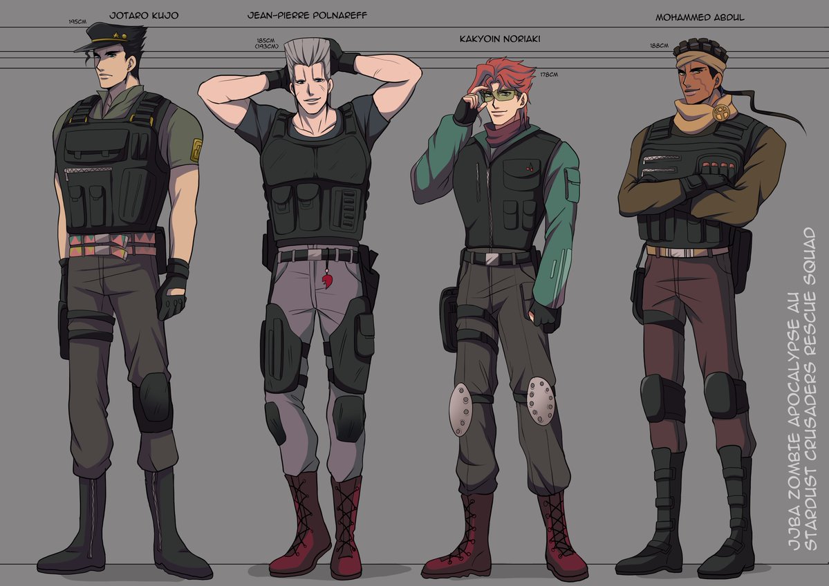 Giogionella on X: Designs for the SDC rescue squad for the zombie  apocalypse I'm trying to make 😳❤ (and before you ask, Joseph is not dead !  In this AU, he's in