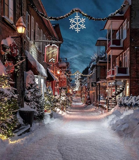 WorldJuanderer's tweet photo. During the holidays, the French-speaking metropolis of Quebec City comes to life in white and gold at night. One must especially visit the Old Town, where the sparkle of ornaments and lights mimics the enchantment of a Charles Dickens novel. https://t.co/zlKdFO8vR7