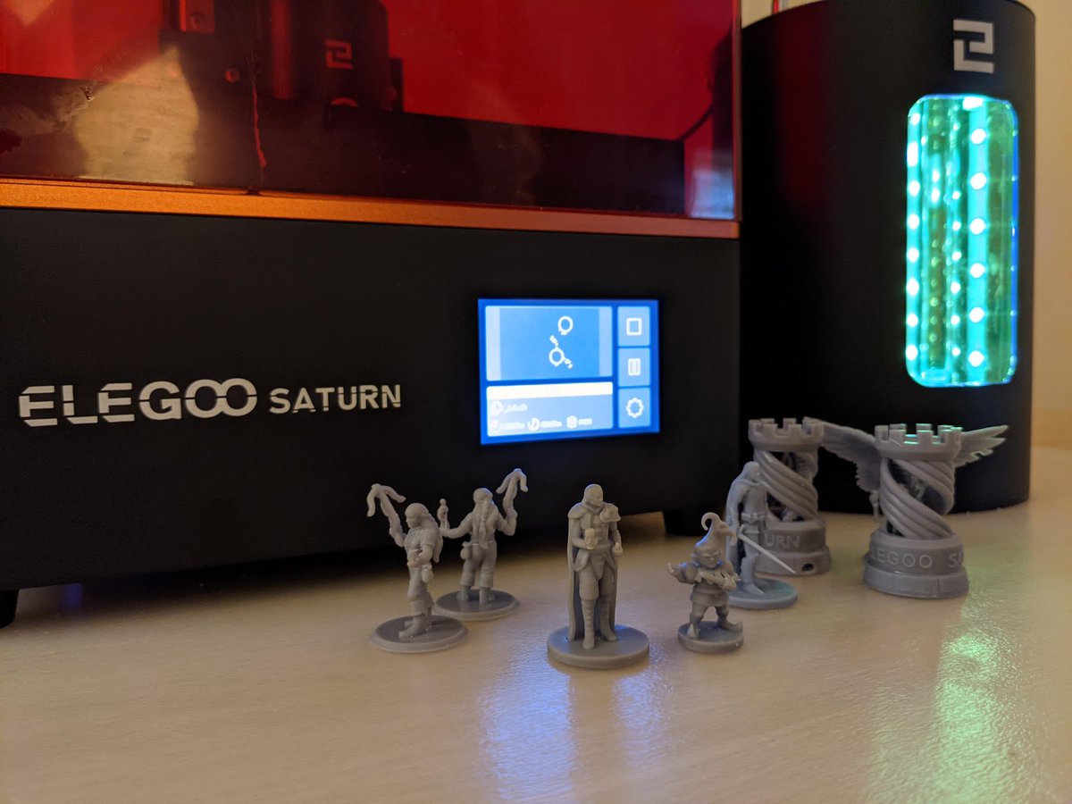 Super excited to be printing off my #ElegooSaturn by <a href="/Elegoo_Official/">ELEGOO</a>!!! #3dprinting #dnd #dndminiatures #miniatures