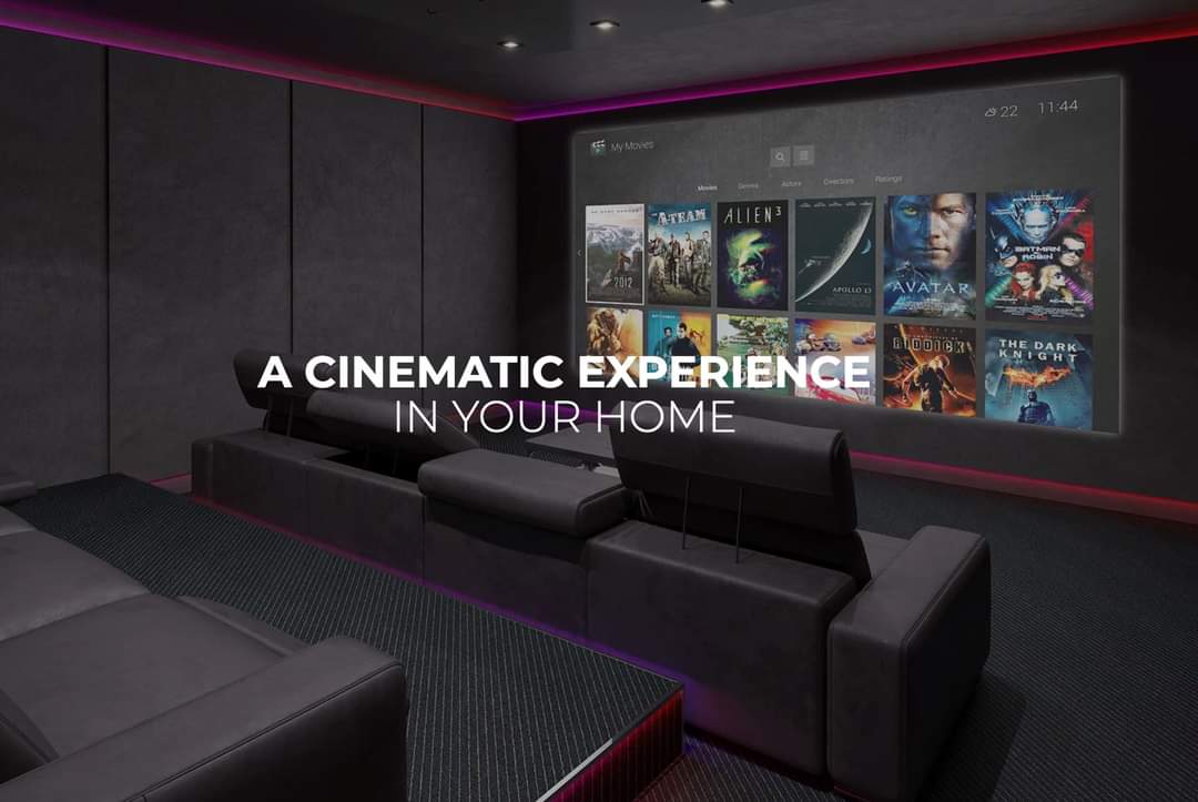 NobleAudioVideo's tweet photo. You won’t miss going to the movies when you have all the perks of a cinema (and more) at home.  Customize your space with Noble A/V and Control4. https://t.co/4gvE5RyDiL