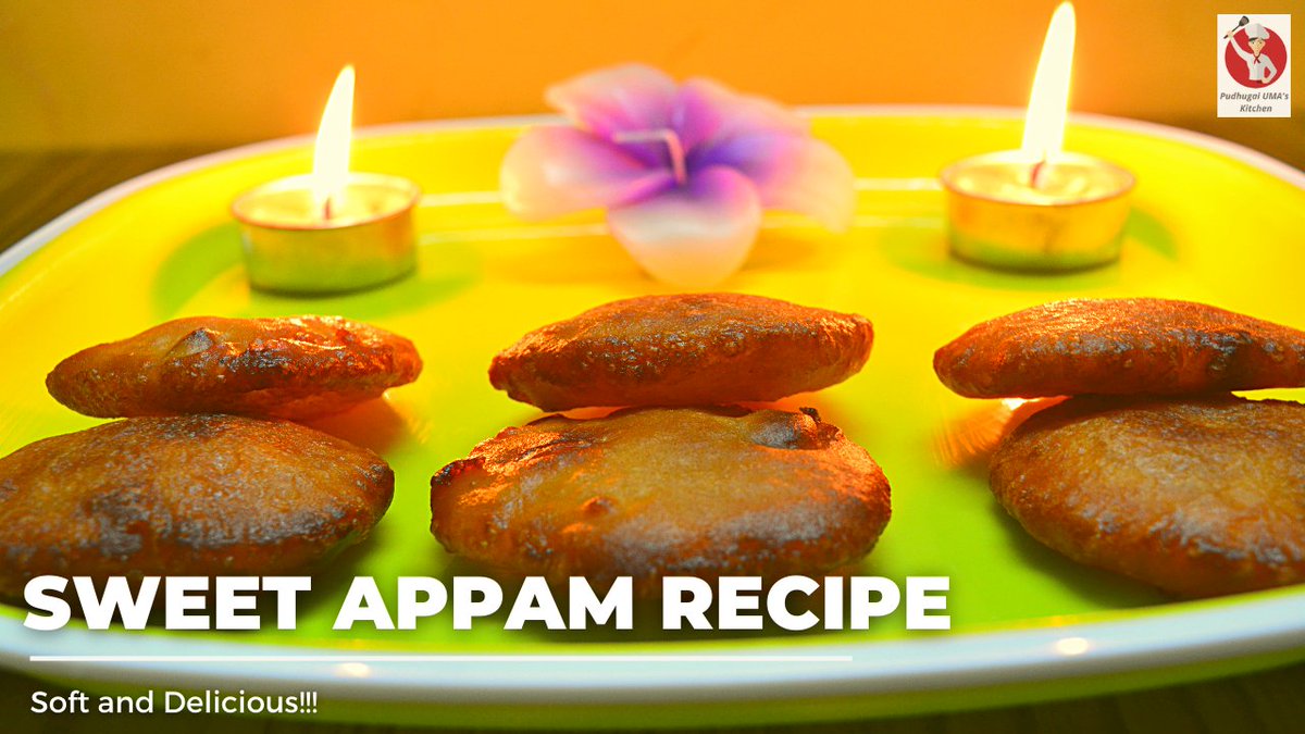PudhugaiK's tweet photo. Sweet Appam Recipe on Pudhugai UMA's Kitchen

Video Link - https://t.co/bEt3BwMjal

Please do try this Sweet Appam Recipe at home and share it with your friends and family.
#sweetappam #karthigaiappam
#karthigaisweets
#appam
#appamrecipe
#eveningsnack
#snackrecipe
#festivalsweets https://t.co/DFFfBijDrP