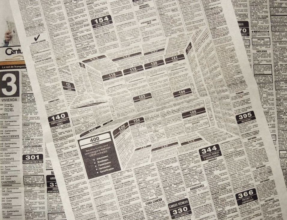 RaminNasibov's tweet image. 3D Ad in newspaper