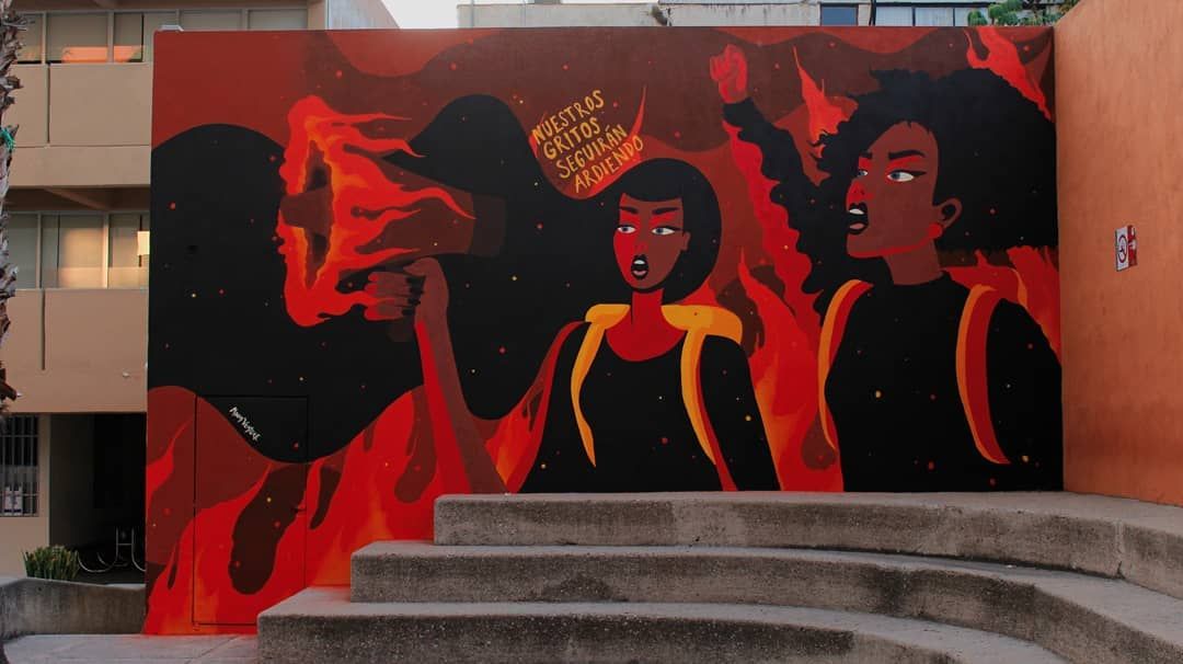 allcitycanvas's tweet photo. "Nuestro gritos seguirán ardiendo" 🔥
Por #MoonVenture. https://t.co/DUiB7bDjue