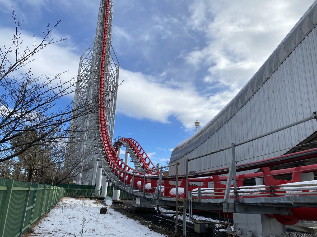 本日定期点検の「#スチールドラゴン2000」の #雪化粧 をお届け！寒い