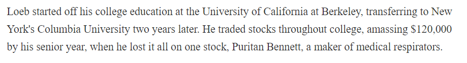 6/ Some people just have moneyness. If Loeb was starting today I wonder if he would be the leader of Wall Street Bets