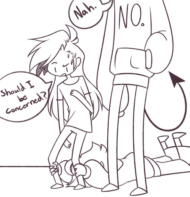 Got bored and I couldn't get into the vibe for the Sett doodle I've been working on so I did a quick thing using persona/Ocs from @Punbun_4Fun and @Kikoumaii 