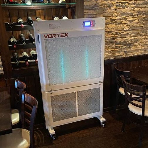 vortex_safety's tweet photo. Our Mobile UVC/HEPA Air Filtration System is hitting up social media! #Francescosholeinthewall has this placed in their establishment for the safety and comfort for their team members! This air filtration system sterilizes with light and air. Check it out! https://t.co/l82GuxeDgN https://t.co/leu0ehlCGY