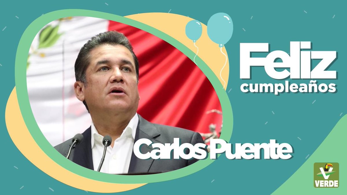 NayaritPve's tweet photo. ¡Muchas Felicidades! @CarlosPuenteZAC la Familia Verde Nayarit le desea un muy Feliz Cumpleaños 🎁🎉🎂 https://t.co/6kjmveyMLl