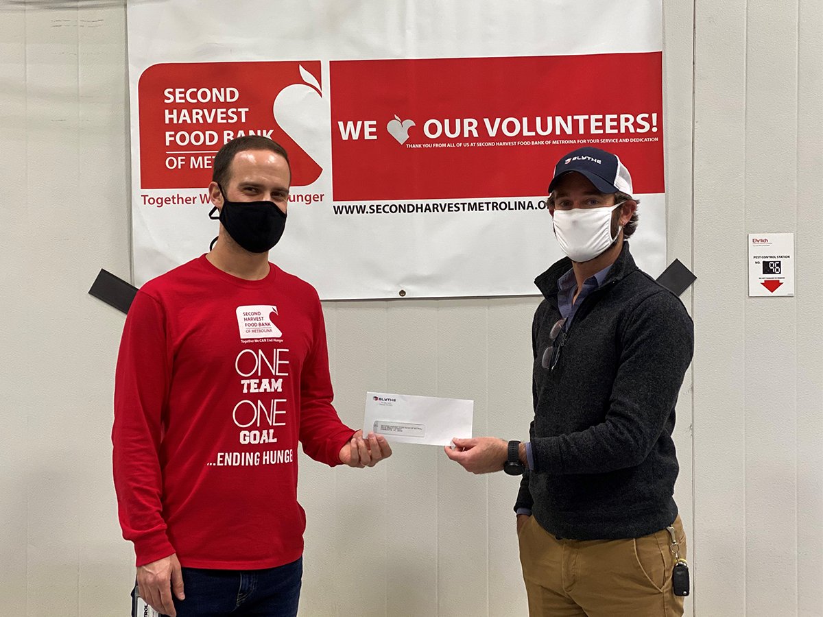 BlytheConst1's tweet photo. Thanks to Second Harvest’s Ethan Altmire for welcoming our team to the donation facility. Merry Christmas from all of us at Blythe, and best wishes in the New Year!

#blythecares #stocktheshelves #shmetrolina #community #service #partnership https://t.co/G5lNmtd55b