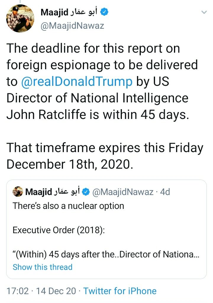 Those of you who think that the US Election is already done & dusted for president-elect Biden might need to consider that Maajid Nawaz anticipates a game-changing move on Friday in the bid to re-elect Donald Trump.