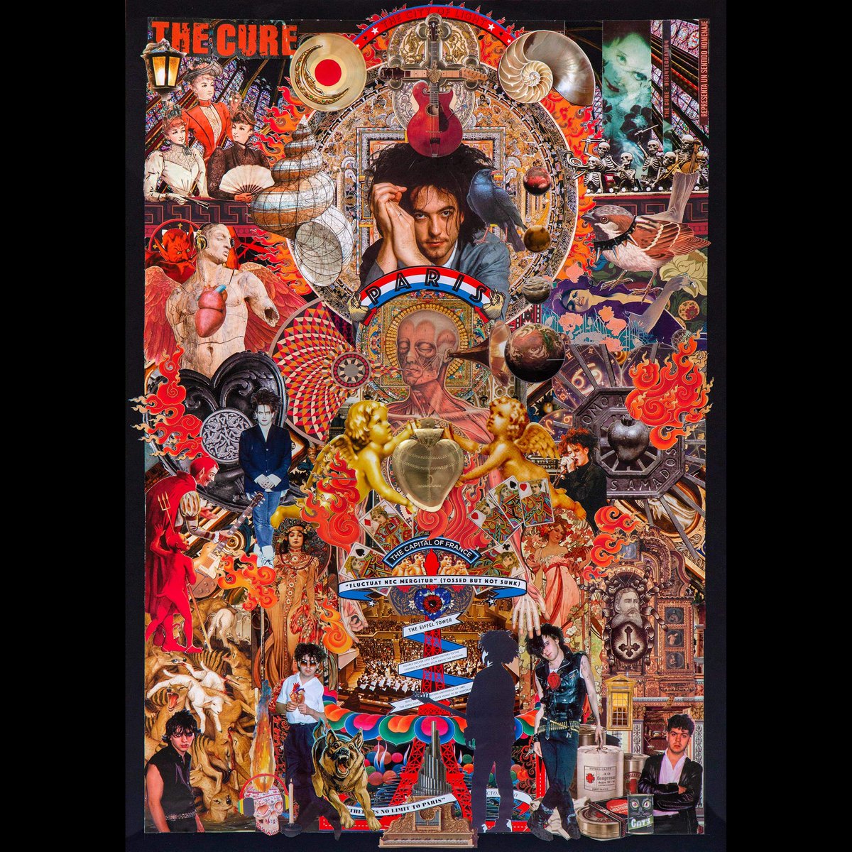 My latest collage, "The Cure, París"  collage made by commission for a French The Cure Fan <a href="/RobertSmith/">ROBERT SMITH</a> <a href="/thecure/">The Cure</a>