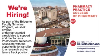 UICPhPr's tweet photo. As part of the Bridge to Faculty Scholars Program, we seek diverse, underrepresented candidates to support and mentor as a Postdoctoral Research Associate with the opportunity to transition to a research active, tenure track position. For more information: https://t.co/ahdNTuiNv0 https://t.co/1APPNgJ50j