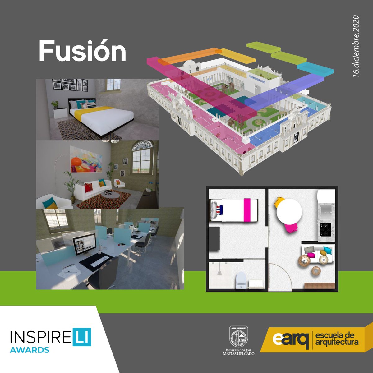 EArqUJMD's tweet photo. Felicidades Gabriela López, Jimena Fuentes y Tiffany Pérez, por haber obtenido 3er lugar, en la categoría de Diseño de Interiores de la 5ª edición de los Inspireli Awards
estamos muy orgullosos de ustedes #EArq #ARI #OrgulloUJMD Más en este video ==> https://t.co/ass666zM1W https://t.co/WZSNOHmkAM