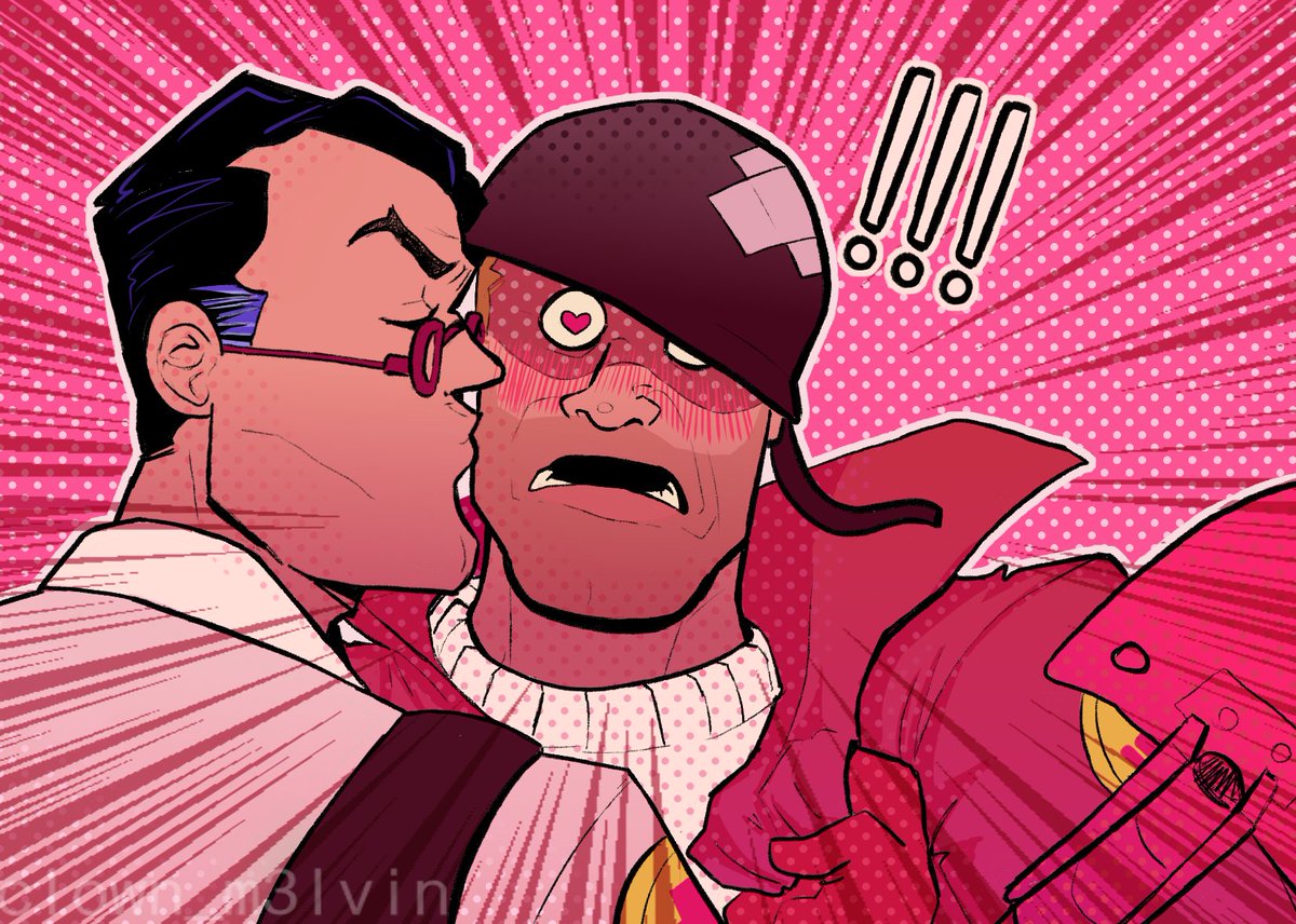 clown_m3lvin's tweet photo. practicing this pinky-comic-like style im in love
#tf2 #tf2solider #tf2medic #medicxsoldier https://t.co/DmDeJNg6Ro