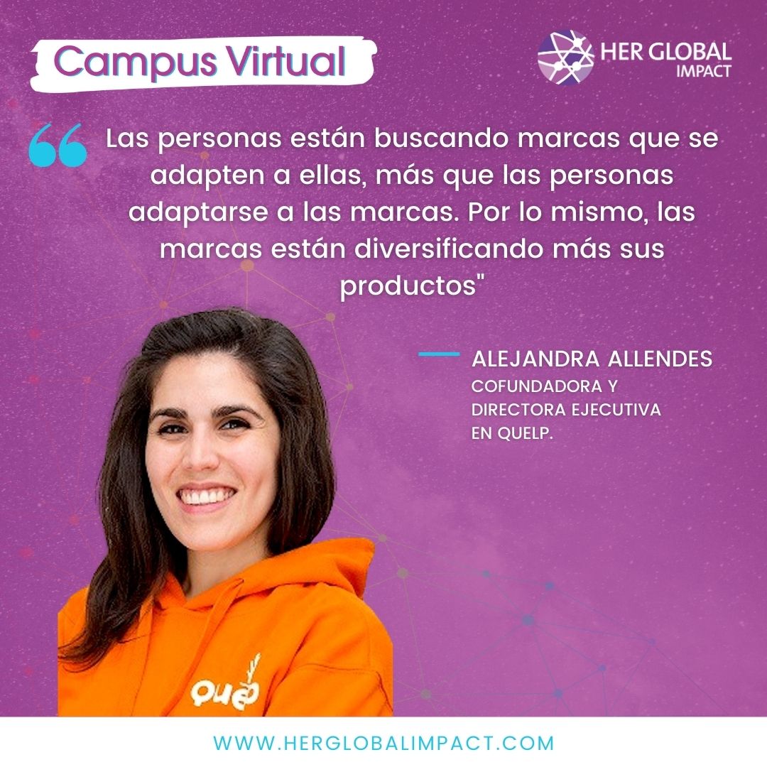 Herglobalimpact's tweet image. ⚡En nuestra #SpeedClass de hoy nos acompaña Alejandra Allendes, Co Fundadora y Directora Ejecutiva de @quelp.cl  y además alumni de la Academia #HERGLOBALIMPACT⚡ Para contarnos acerca de las nuevas tendencias en la alimentación saludable 💪🏼