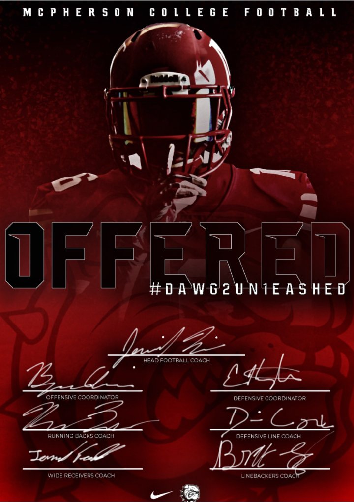 Blessed to have received an offer from McPherson College!! <a href="/stellarprephs/">Rodriquez Terenas</a>, <a href="/coachgumbs/">Coach Gumbs</a>, <a href="/JRRecruiting/">Javier Rodriguez</a>, <a href="/TheCoach_Cov/">Derrien Covington</a>, <a href="/thatmanBoo/">Jullen (Booda) Ison</a>, <a href="/FreshIson/">Fresh Ison 🦈</a>, <a href="/ClintonIson/">cmoney</a>, <a href="/IAMFitness510/">IAMFitness510</a> thank you