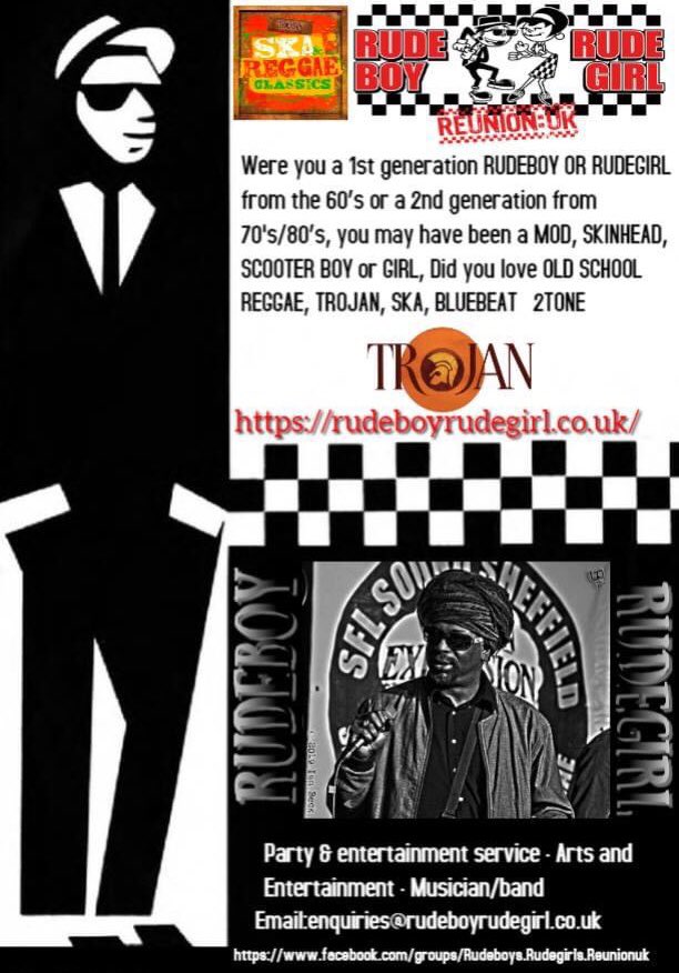 rbrguk's tweet photo. All Ska, Bluebeat, Rocksteady, Trojan, 2Tone &amp; Revival Reggae Lovers! 
Like and follow Rudeboy Mali page and keep updated with the latest. 
For all Bookings enquires email: Rudeboymali@zbtmi.com 
And for event information email: Enquires@rudeboyrudegirl.co.uk
#RBRGUK https://t.co/Lx8GfZkyou