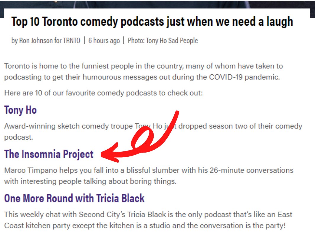 listenandsleep's tweet image. Thanks to @PostCity for including our podcast in this top 10 list!
trnto.com/10-comedy-podc…
#theinsomniaproject #listenandsleep #insomnia #sleepproblems #podcast