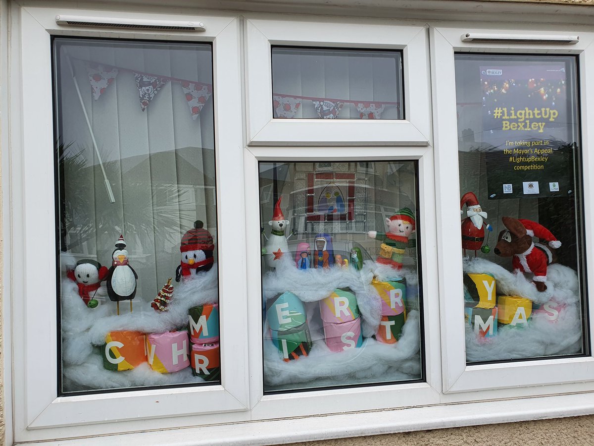 Added some more lights to my miniature Christmas garden #lightupbexley and also made a topical 2020 snow scene Christmas window