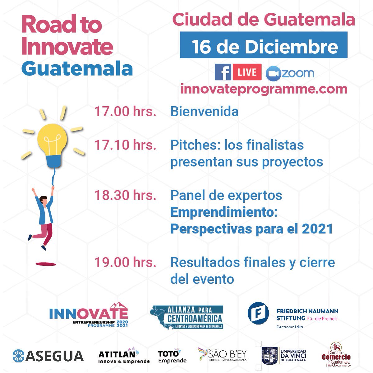 Llegó el día 🙌🏼, hoy a las 5 pm tenemos nuestro #RoadToINNOVATE de ciudad de Guatemala. Quienes quieran acompañarnos pueden ingresar al link us02web.zoom.us/webinar/regist… #INNOVATESummit 🚀