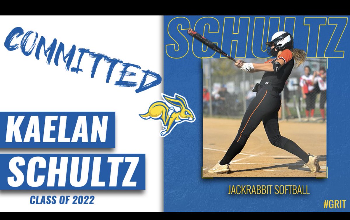 22kschultz1's tweet photo. I am super excited to announce I have committed to further my academic and athletic career at South Dakota State Univeristy! I can’t wait to be a Jackrabbit!💙💛 https://t.co/RxwiLpJkxd