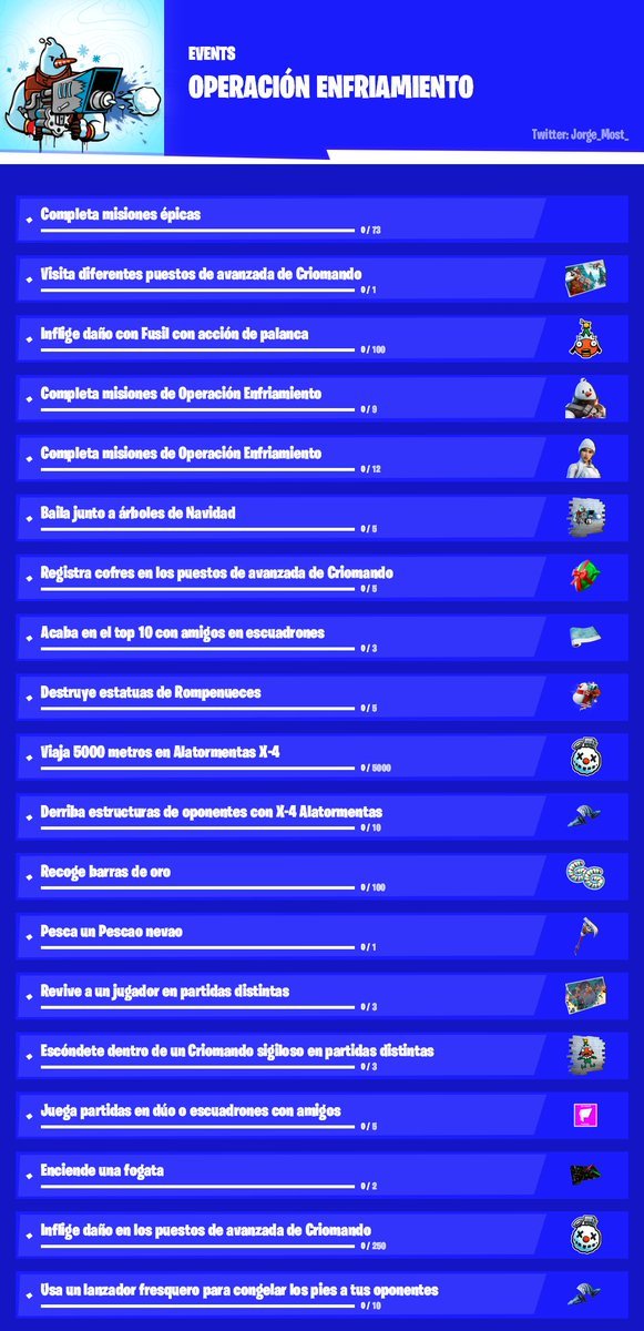 XJulerX's tweet photo. Estos serán los desafíos de Navidad junto a sus recompensas. #Fortnite https://t.co/akmy80dlUd