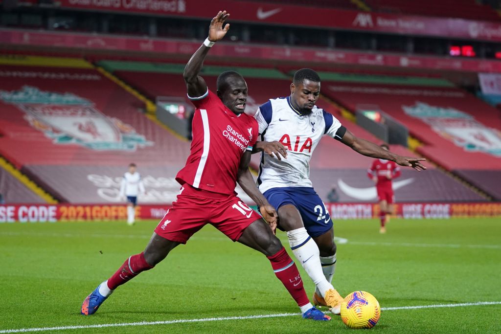 WhoScored's tweet photo. 💪 Serge Aurier made 🔟 tackles in Tottenham's 2-1 loss at Liverpool tonight, a record in a Premier League match this season https://t.co/XGdWXICSUD