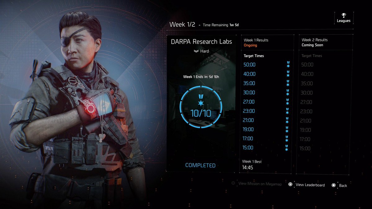 れっど Division2 Rdo On Twitter ディビジョン2 ヴァイパーリーグの記録メモ サミットばっかりやってるのでミッションやるのが新鮮だったなぁ とりあえず4ミッション10ステージで一髪コンプ ペンタゴンのチャレンジ が難関かと思ったら簡単で Darpaのハードの方が