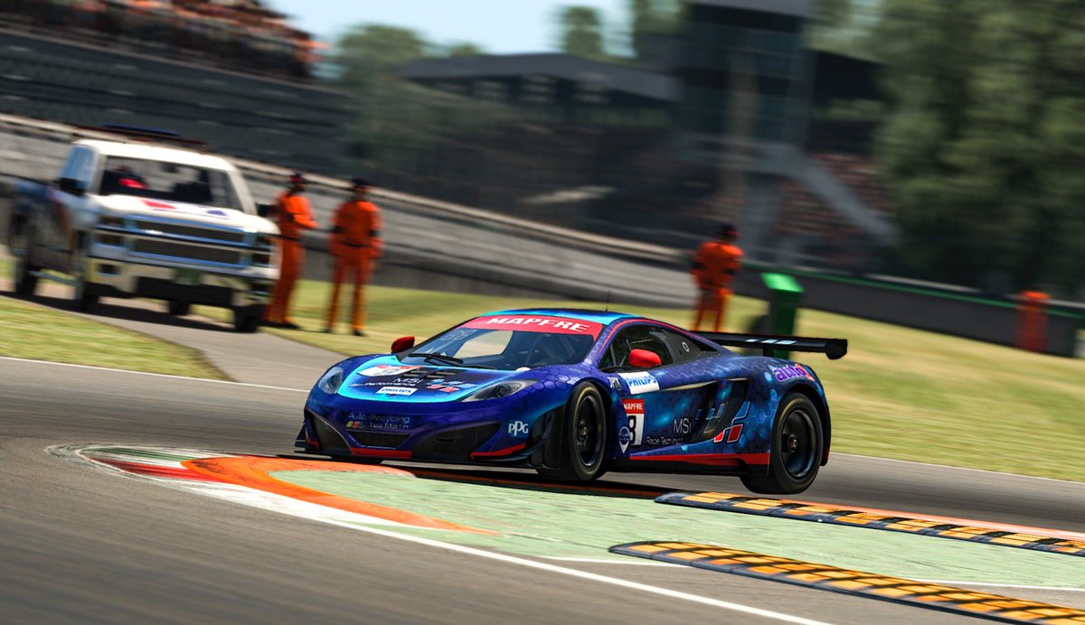 MSIeSports's tweet photo. Monza tampoco se ha resistido a los encantos de nuestros tres pilotos @alexsanb47 @Talensaa y @mrk146 que han dominado toda la carrera y conseguido las tres primeras posiciones  #msiesports #msispain #simracing #iracing #mundogt #esl #eslracingmapfre https://t.co/dF3V0o2Ezi
