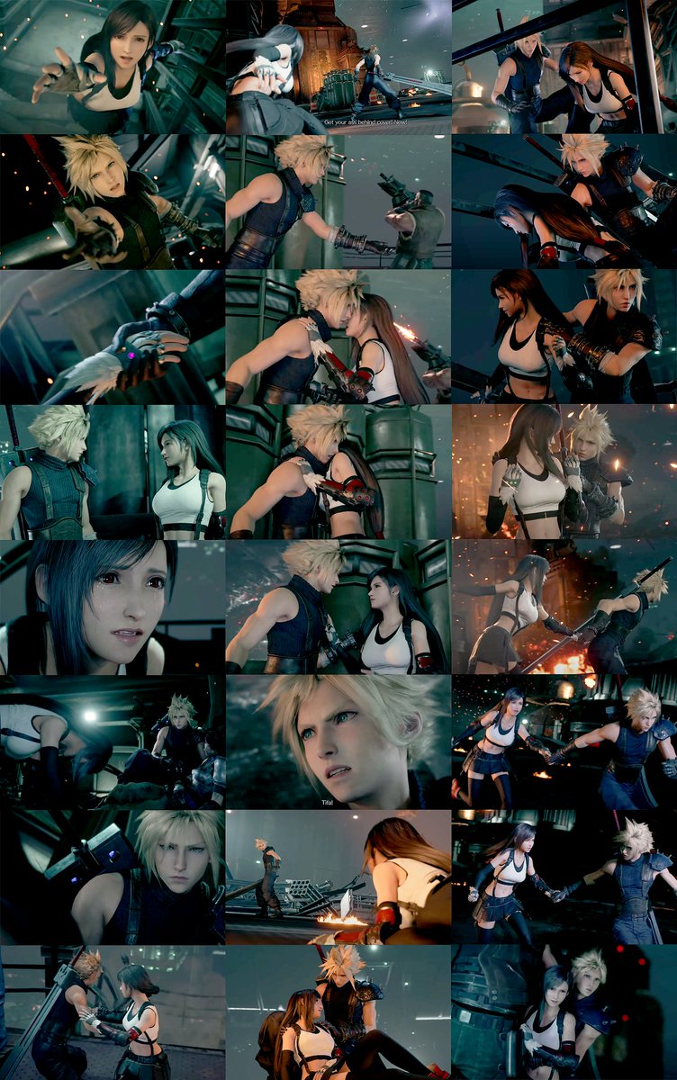 In OG, the pillar scene barely had anything. In FF7R, there is a TON of new Cloti scenes like the famous hand catch, Cloud feeling helpless to comfort a crying Tifa, T running into C's arms, C holding T in his arms again when she was hurt, C holding T's hand & running to safety