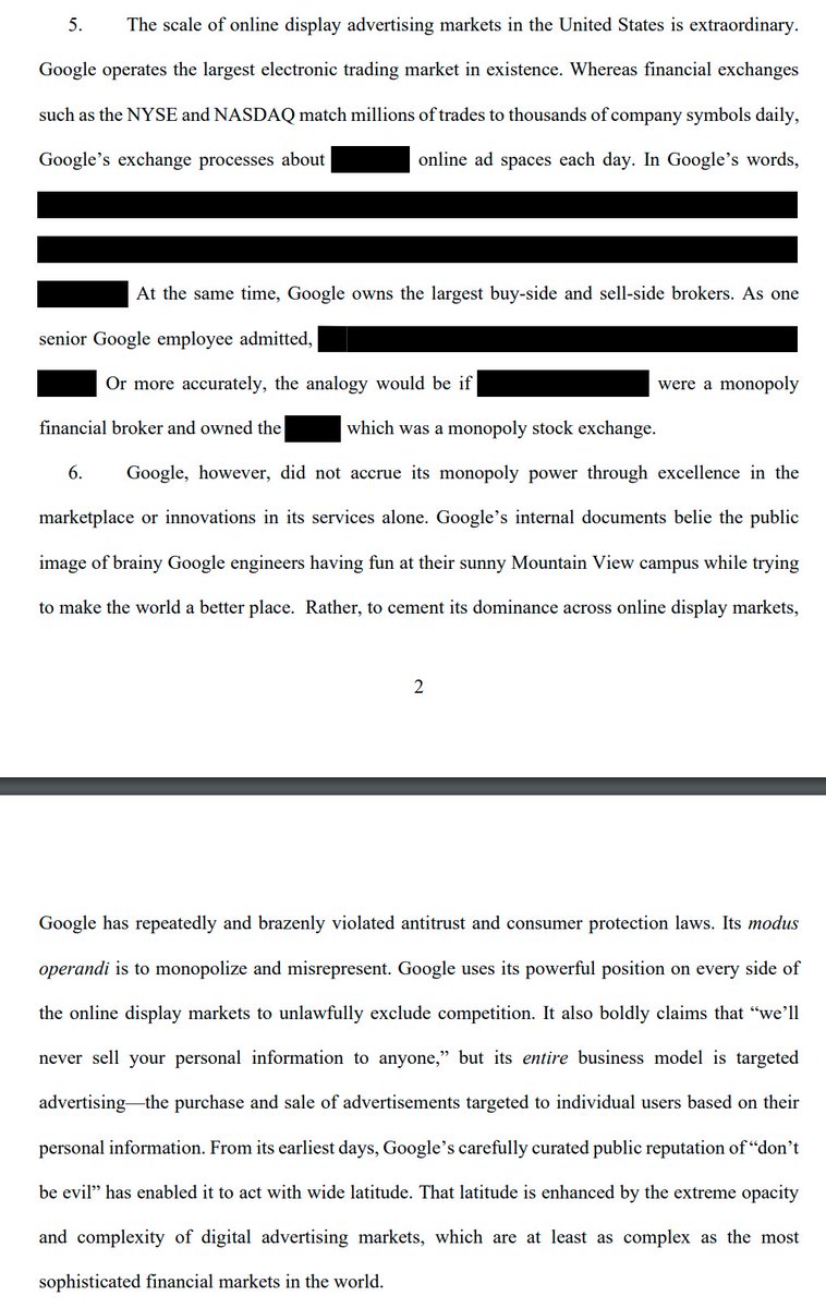 States bring action against Google under federal and state antitrust laws, lead by the Texas AG.The suit includes "Internal Google documents". It's going for the jugular: Google's monopoly on serving ads.Read it: https://www.texasattorneygeneral.gov/sites/default/files/images/admin/2020/Press/20201216%20COMPLAINT_REDACTED.pdf