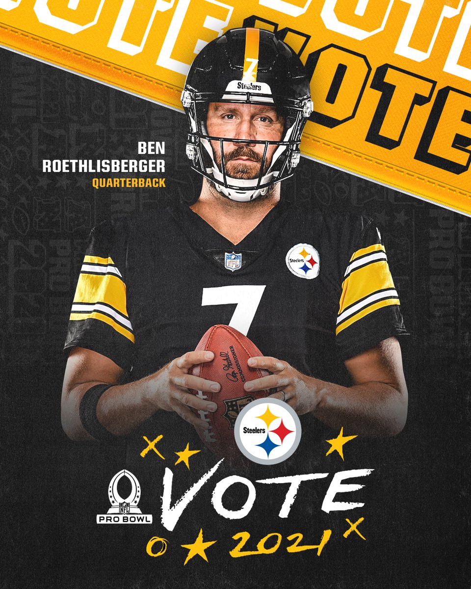 steelers's tweet image. 1️⃣ RT = 2️⃣ Votes

#ProBowlVote + @_BigBen7 
#ProBowlVote + @DerekWatt34 
#ProBowlVote + @Ebron85  
#ProBowlVote + @JamesConner_