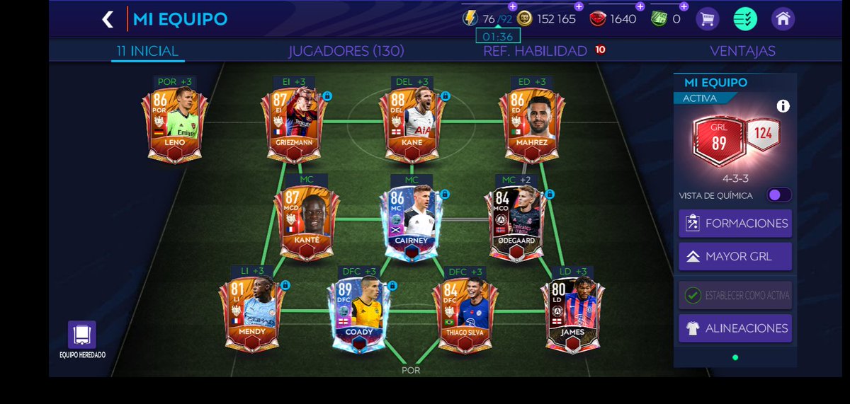 FIFAMOBILEARG1's tweet photo. MI PRIMERA TEMPORADA DE @EAFIFAMOBILE Y ASI ESTA QUEDANDO EL EQUIPO DE LA PREMIER!🇦🇷
QUE CAMBIARIAN? LOS LEO🇦🇷
#fifamobile #FIFA21 #fifamobile21 #fifamobile_jp #FIFAMobile20 https://t.co/L2XZk3A7n3