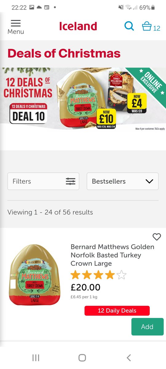 Bear09Mc's tweet photo. @IcelandFoods todays offer is full price when selected. Tried ordering for my parents and same issue. https://t.co/7lBJnLXEIs
