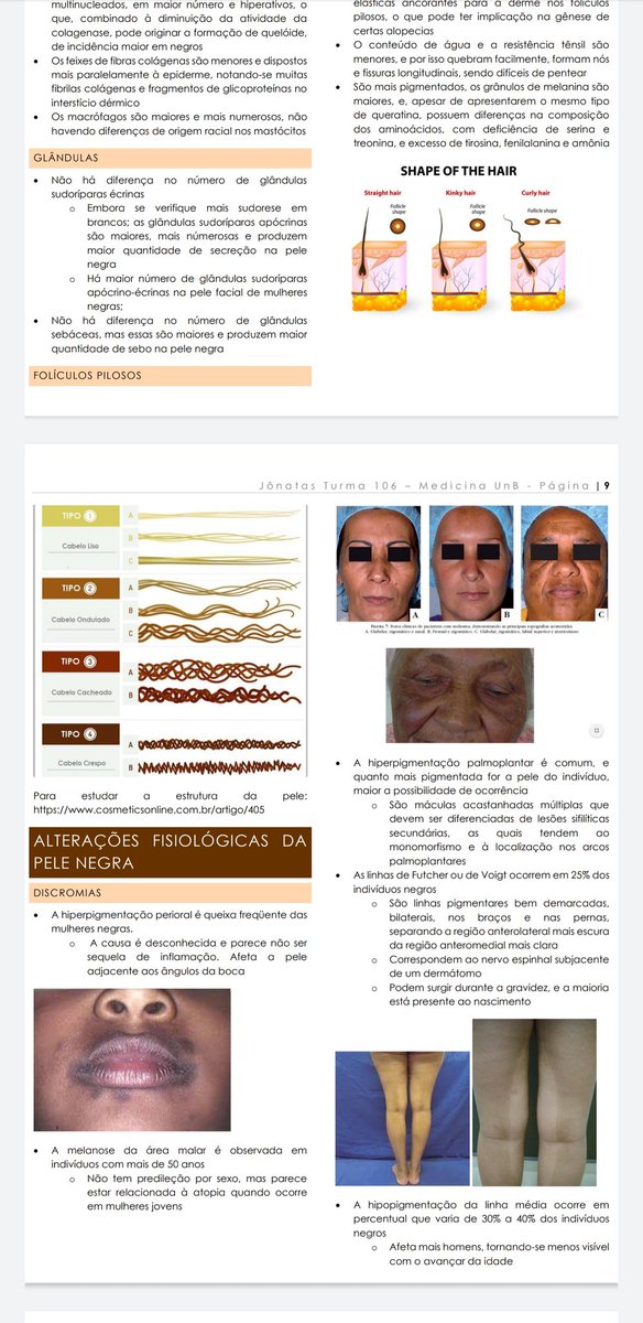 Boa noite, comunidade acadêmica! Eu passei 1 ano estudando e diferenciando as diferentes apresentações dermatológicas da Pele Negra, e hoje estou encerrando esse projeto, tendo como produto esta pequena apostila que contém o básico para conhecer a dermatologia da pele negra