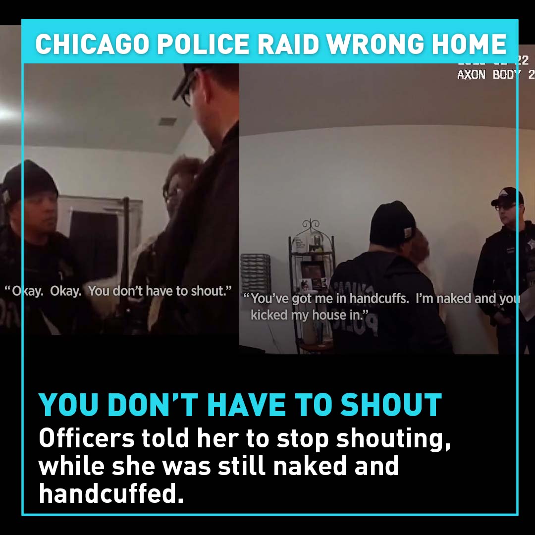 CGTNOfficial's tweet photo. Anjanette Young was home and in the middle of changing clothes when police battered down her door with guns drawn. For 20 minutes she was handcuffed, naked as she plead for them to let her put on clothes. #AnjanetteYoung #ChicagoPD #LoriLightfoot #botchedraid #policereform https://t.co/aPavEW0hvP