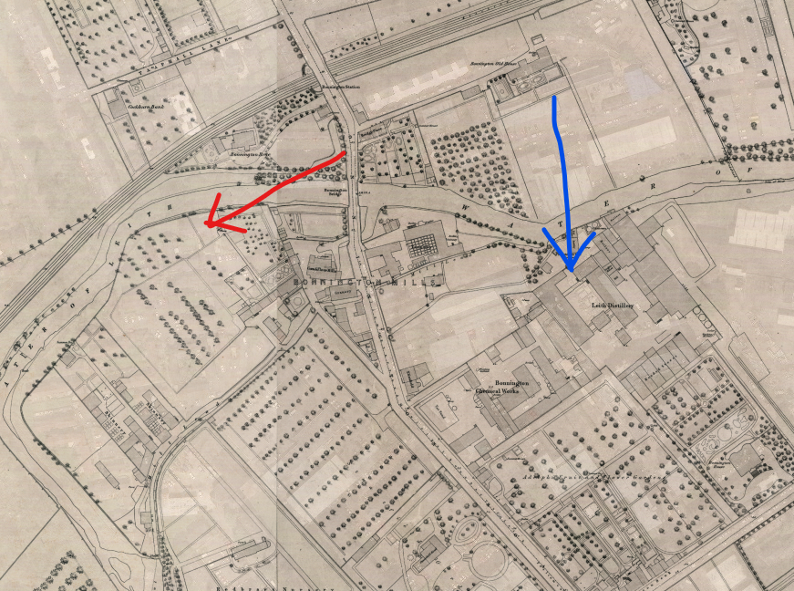 If Bough was standing at the tail of the red arrow looking towards its head then Harden was at the blue arrow looking along it too, but 50 years earlier.