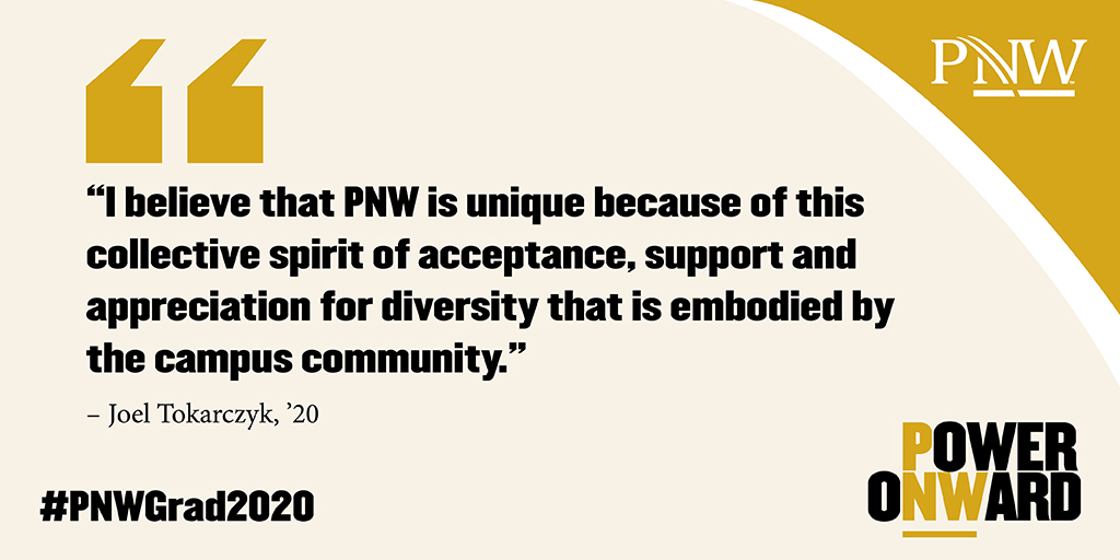 PurdueNorthwest's tweet photo. ๐#PNWGrad2020 Feature Story๐ Joel Tokarczyk is a candidate to earn a Bachelor of Arts from the College of Humanities, Education & Social Sciences (@pnwchess)! Check out some of his highlights as a #PNW student: https://t.co/aCUNfpp4wC https://t.co/sZOOY6kBN1