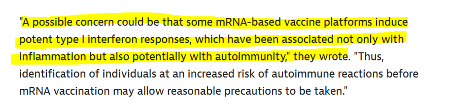 24/n Les effets indésirables de type auto-immun, qui sont plausibles avec ce type de vaccin qui provoque une réaction immunitaire de type Th1, peuvent mettre 6 mois ou plus à apparaître cliniquement. https://www.medpagetoday.com/infectiousdisease/covid19/89998