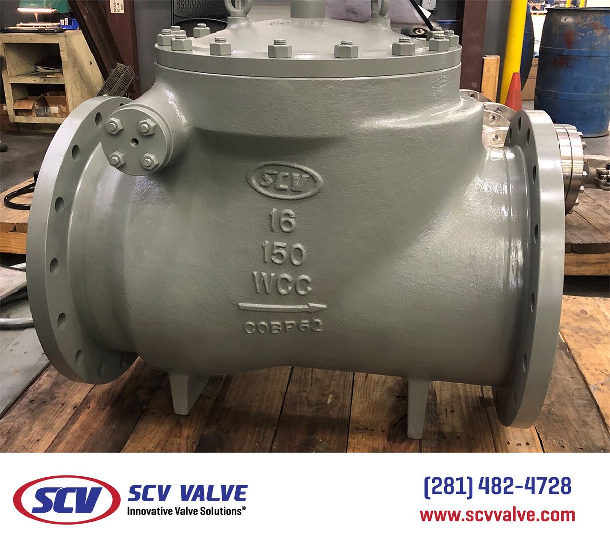 ValveScv's tweet photo. SCV - 16" Class 150, API 6D Full Port Swing Check Valve, hydro-tested, painted, and getting ready to ship to another pipeline client. Contact SCV for all of your valve needs.

RFQ: sales@scvvalve.com
Phone: (281)482-4728
Web: https://t.co/A769kduo4R

#scvvalve, #api6D, #midstream https://t.co/y8D9tW73g2