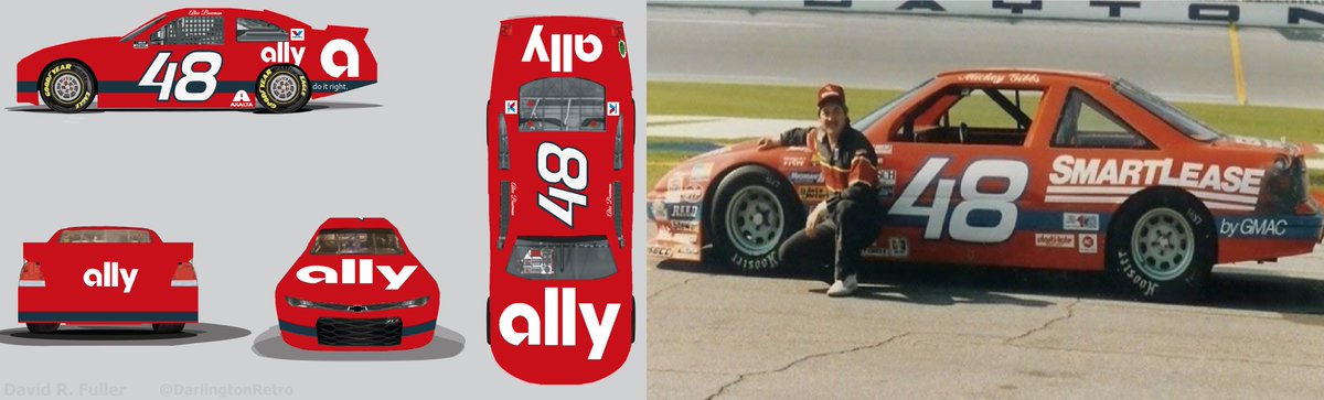 2021 Darlington throwback idea for @AlexBowman88 (First GMAC/Ally sponsored car, Mickey Gibbs, 1989) #NASCAR